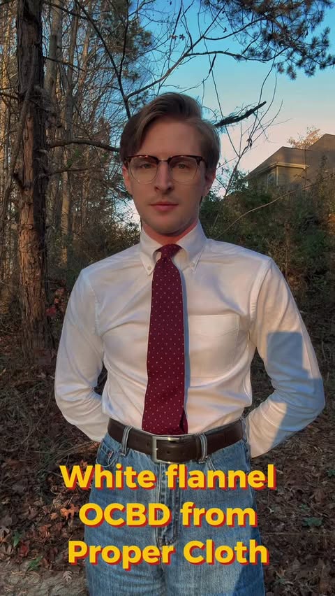 Instagram post by @nathaniel.donahue.bespoke for Proper Cloth. Caption reads: [...] was graciously given this shirt from....