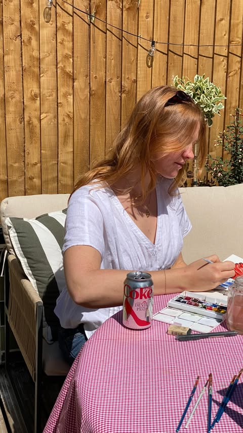 Instagram post by @elsa_works_ for Diet Coke. Caption reads: #AD That 3pm @dietcokegbi break hits different in....