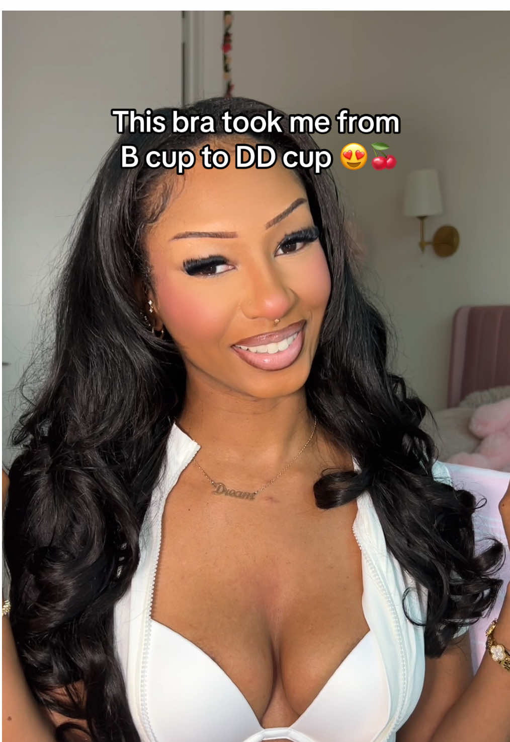 TikTok post by @dreamdoesitall for WingsLove. Caption reads: @WingsLove @wingslove_bras THIS BRA IS SO [...].