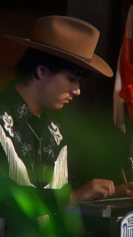 Instagram post by @pedalsteelnoah for HEYDUDE. Caption reads: Real dudes, real stories — this is HEYDUDE....