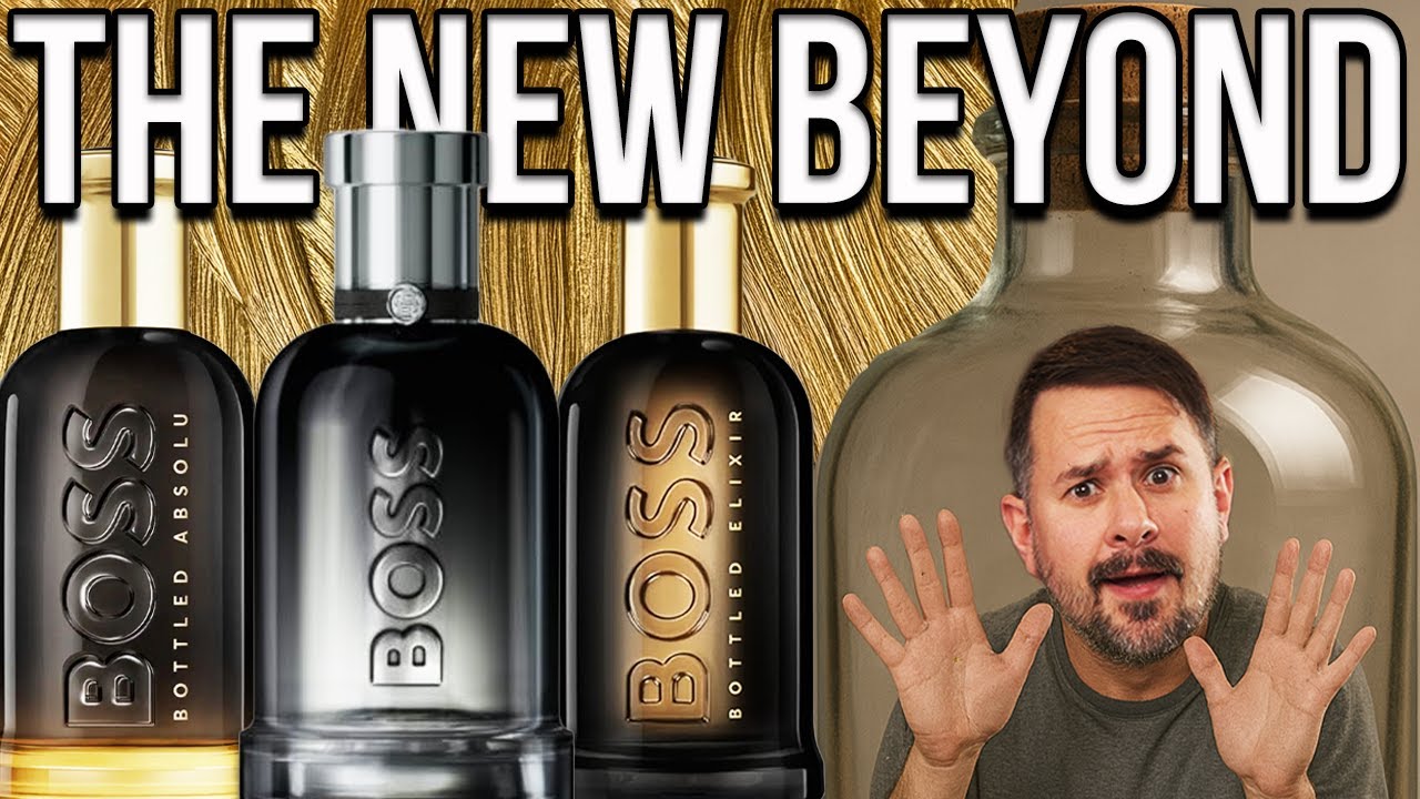YouTube post by @GentsScents for Intense Oud. Caption reads: Hugo Boss Bottled Beyond - The CLASSIEST Boss Yet.