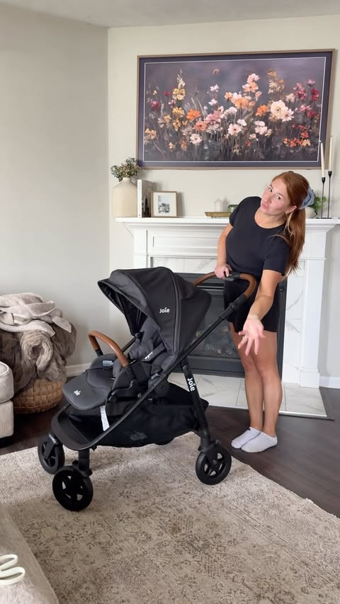 Instagram post by @christybeal for Joie Baby Gear. Caption reads: After 3 kids and going through multiple strollers,....