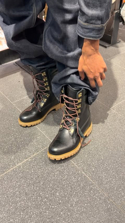 Instagram post by @brooklynsrevival for Timberland. Caption reads: Bringing in the holidays with @timberland 🥾🌬️....