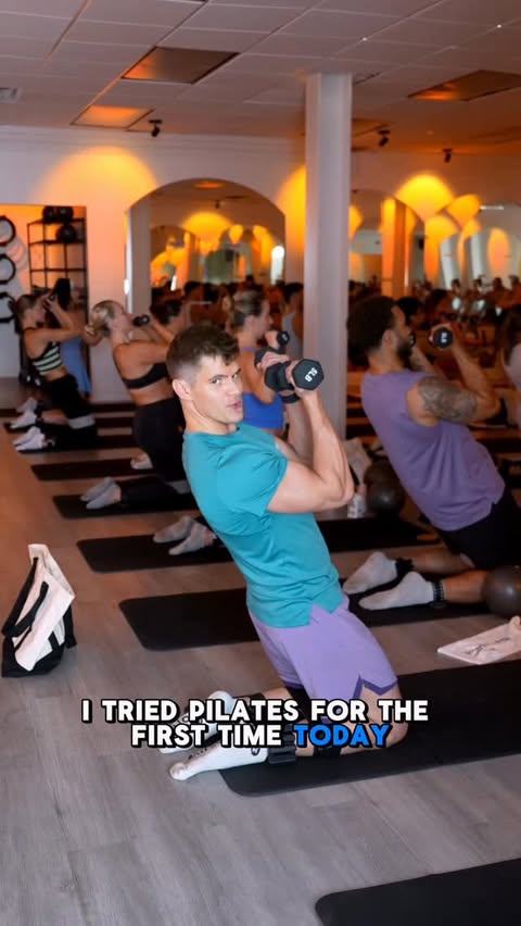 Instagram post by @thefitnessmarshall for Quest Nutrition. Caption reads: [...] a Pilates class I fueled up with a....