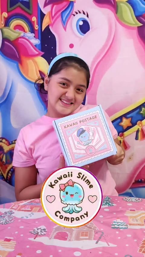 Instagram post by @therainbowfamilyfun for Kawaii Slime Company. Caption reads: So excited and grateful to be selected as a Kawaii....