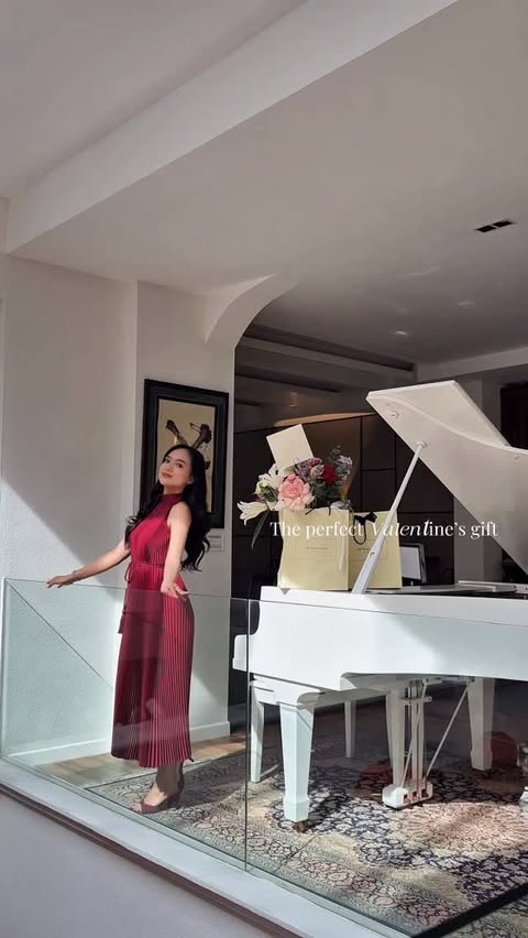 Instagram post by @nadinebsthm for Jo Malone London. Caption reads: The perfect gift to celebrate love —....