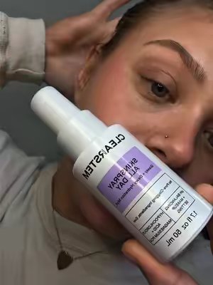 TikTok post by @jaelynmckiinney for CLEARSTEM Skincare. Caption reads: [...] add it to my cart 😍🧡‼️ -@CLEARSTEM....