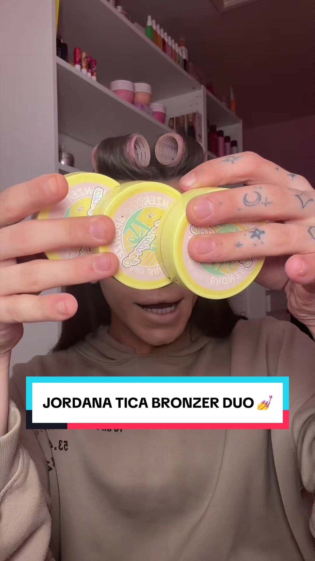 TikTok post by @glambyprez3 for Jordana Ticia Cosmetics. Caption reads: @Jordana Ticia Cosmetics summer bronzed skin....