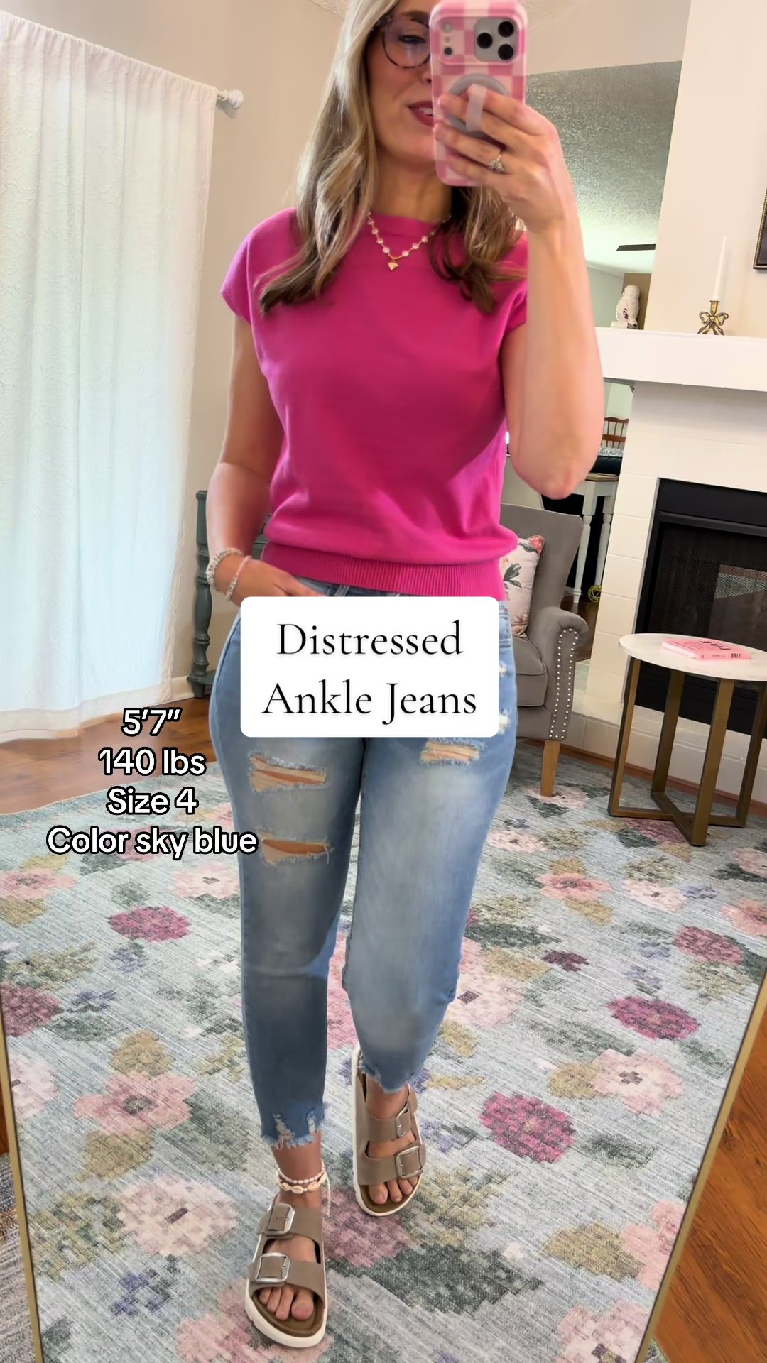 TikTok post by @jennmccoy81 for Evaless. Caption reads: [...] sized down from my usual size 6 to a 4!....