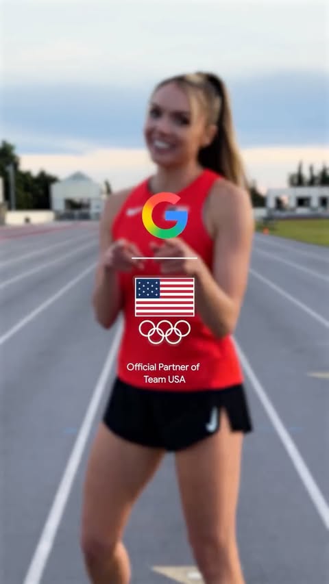 Instagram post by @_charihawkins for Google. Caption reads: [...] winter athlete. So I just asked @google to....