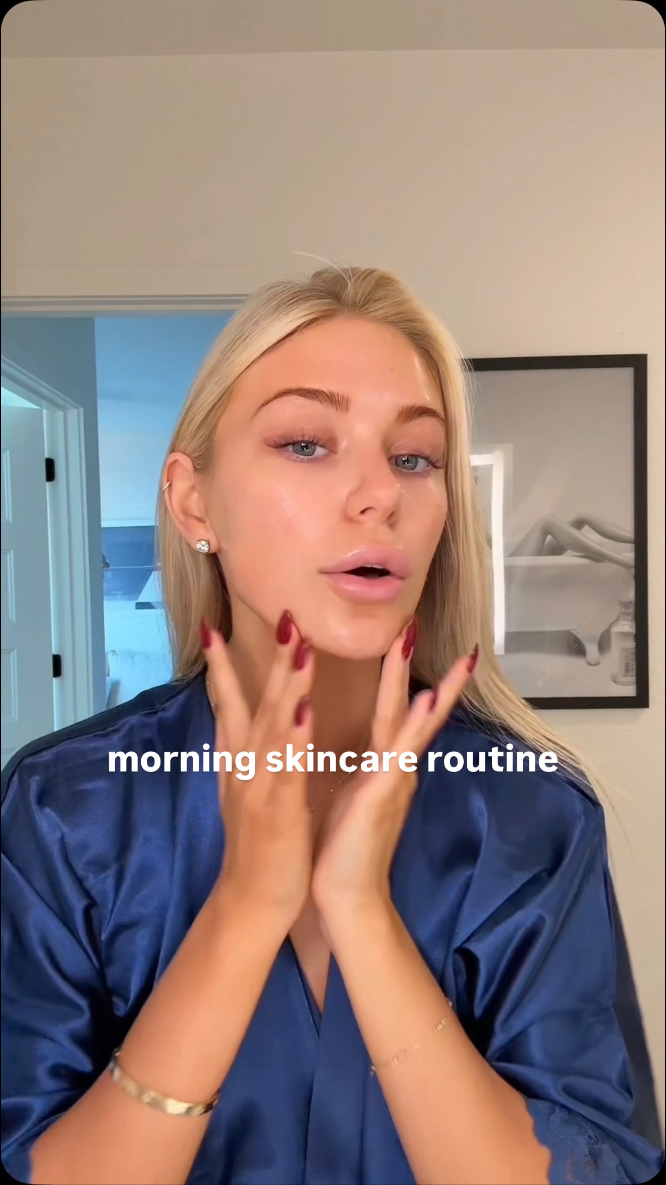 Instagram post by @ladycarolinewiley for Sunday Riley. Caption reads: recent a.m. favs 🧖🏼‍♀️
@skingymco - ice cool....