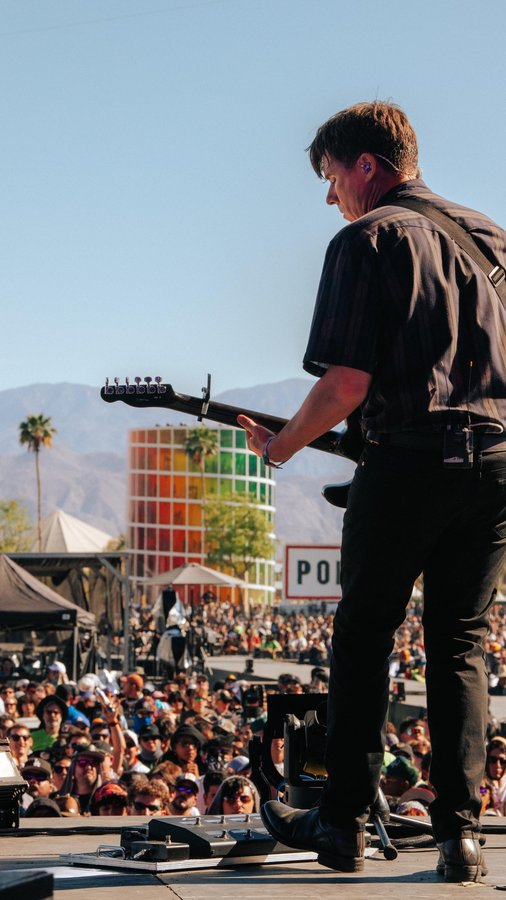 Instagram post by @jimmyeatworld for Coachella. Caption reads: [...] it back. @jimmyeatworld 

Watch the....