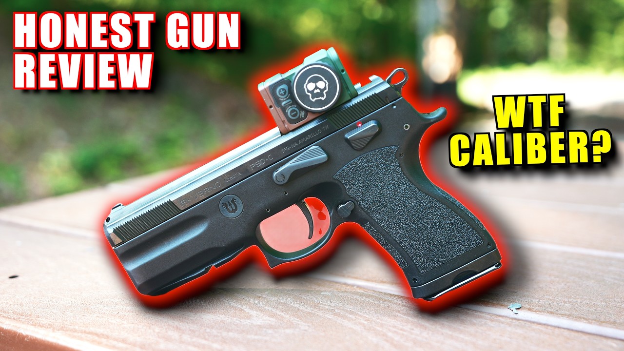 YouTube post by @TheGunCollective for 1st Phorm. Caption reads: "Sounds like a freakin' CANNON!" -- FK BRNO PSD-C....