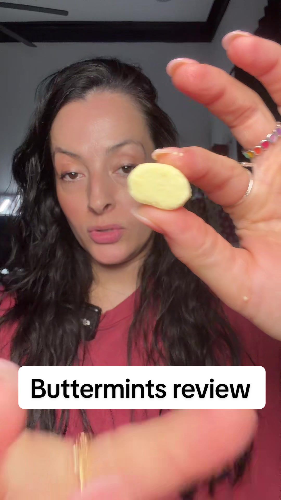 TikTok post by @roxannerivas for Buttermints. Caption reads: @Buttermints I love these #mints so amazing! [...].