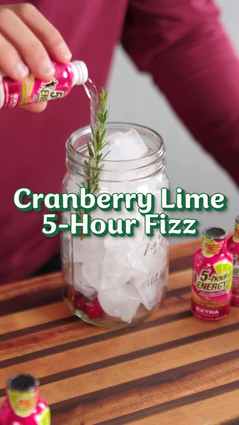 Instagram post by @servedbysammy for 5-hour ENERGY. Caption reads: 5-Hour Fizz made with @5hourenergy Cranberry....