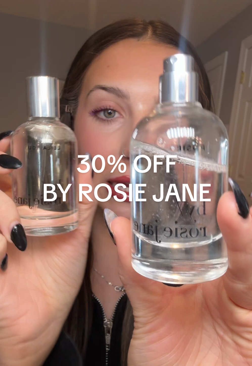 TikTok post by @lexirosenstein for By Rosie Jane. Caption reads: 30% off by Rosie Jane fragrances for Black Friday!....