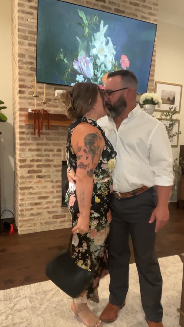 Instagram post by @thegirlnamedblake for Petalandpup. Caption reads: Our once a year gussied up reel 😆❤️

(Dress is....