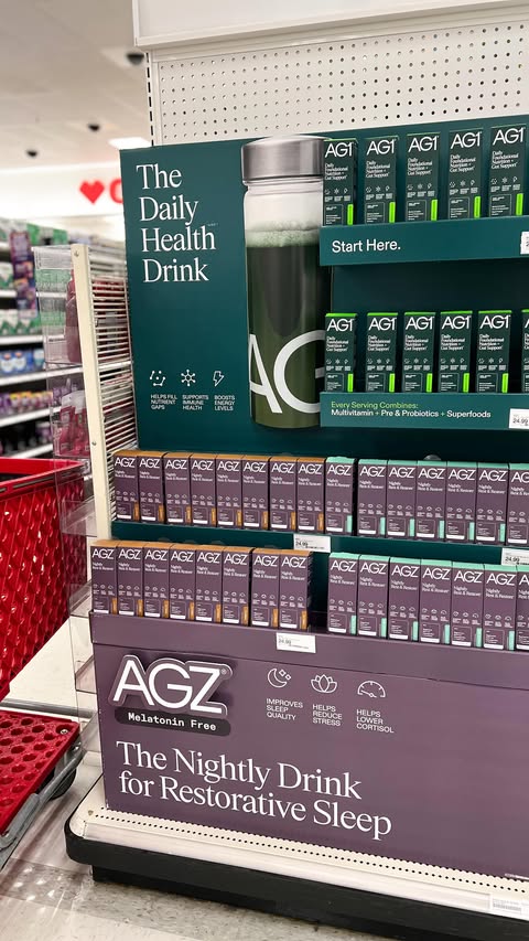 Instagram post by @target_junkie for AG1. Caption reads: [...] what I spotted! I’m thrilled that @drinkag1....