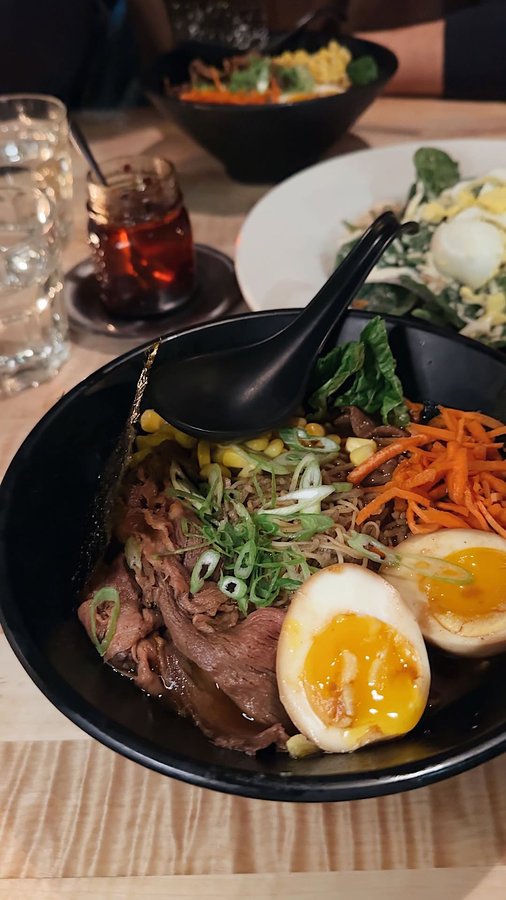 Instagram post by @wpgeats for Get Cracking. Caption reads: Follow along on our date night celebrating....