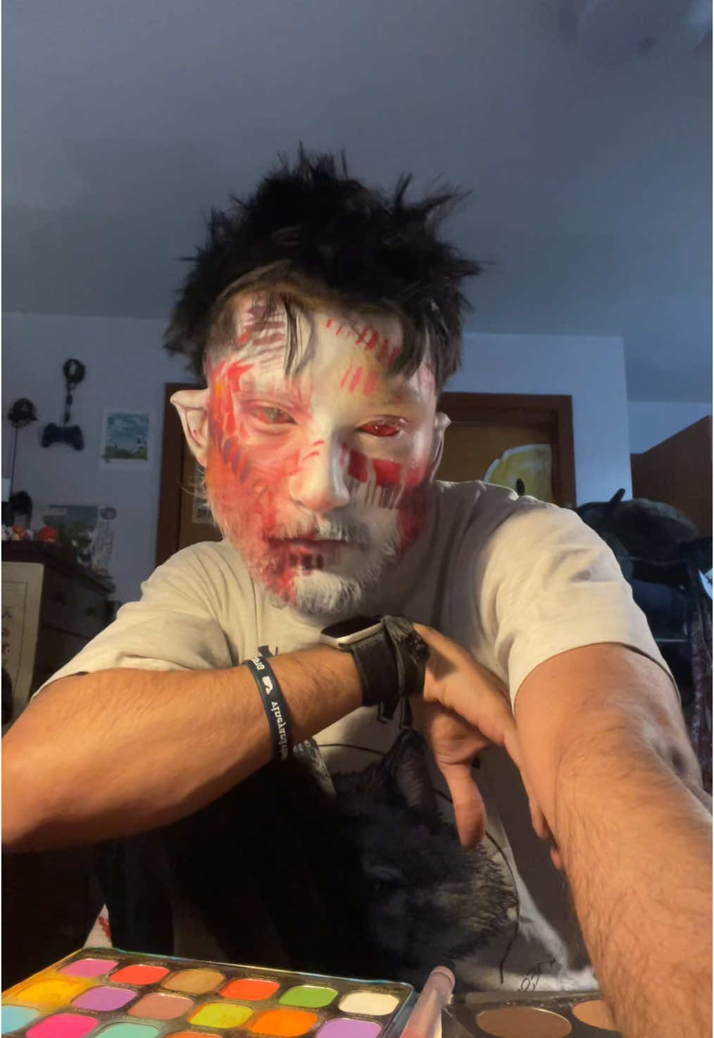 TikTok post by @luvorboy for Mehron Makeup. Caption reads: products used: - @Mehron Makeup : Paradise makeup....