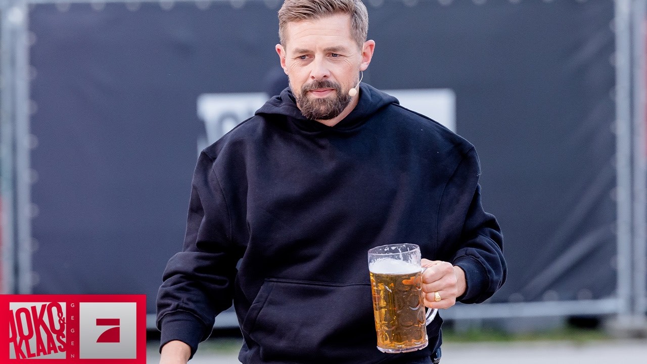 YouTube post by @JokoundKlaas for Joyn. Caption reads: "Cheers or what?" | Joko and Klaas get their beer....