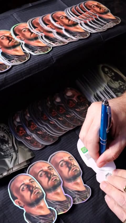 Instagram post by @andreaafferni for StickerApp. Caption reads: A huge thank you to the @stickerapp for this....