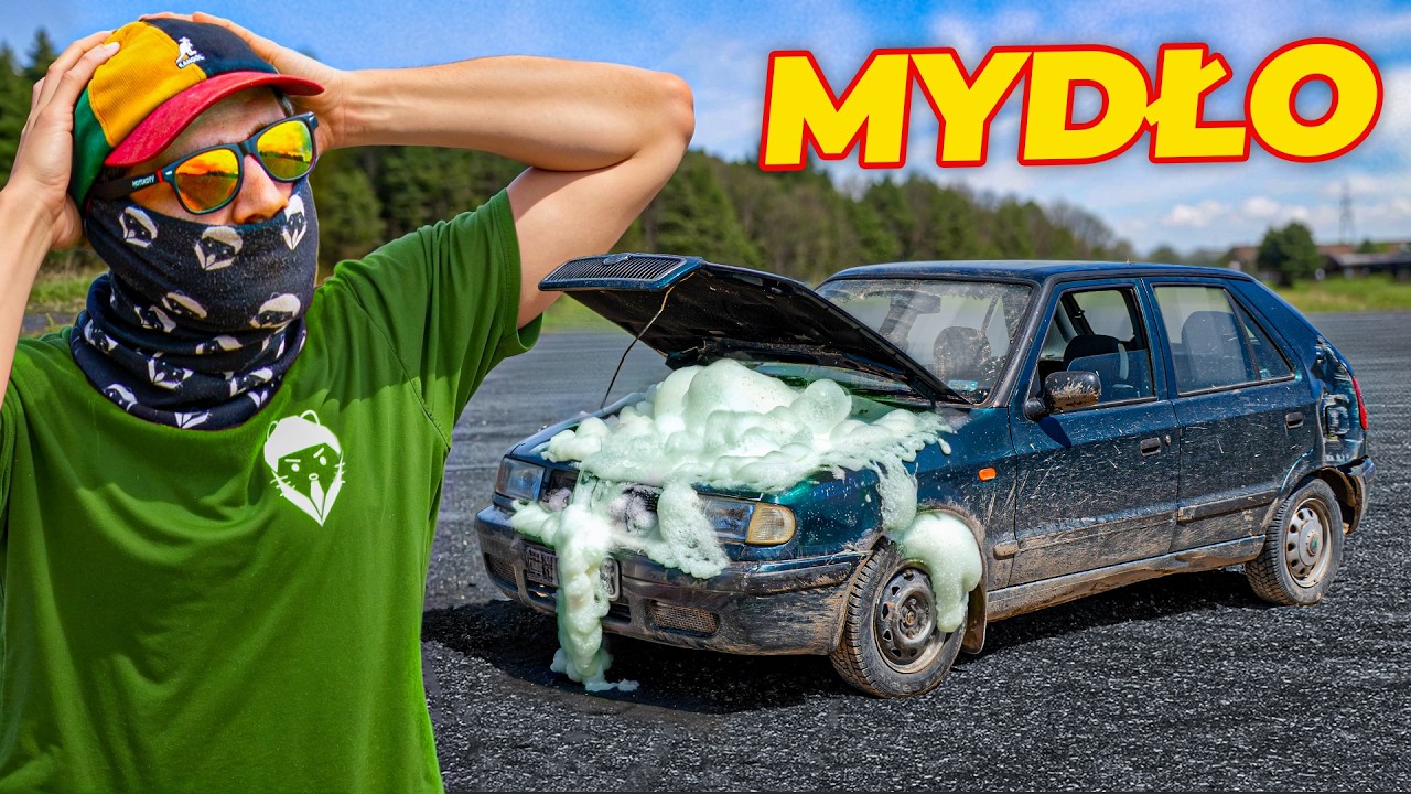 YouTube post by @MotoKoty for Mubi.pl. Caption reads: We poured soap into the radiator of Felicia's....