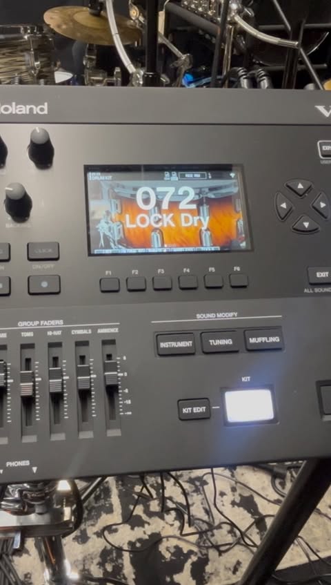 Instagram post by @taronlockett_ for Roland. Caption reads: #LOCK x #ROLAND Roland TD516 I wanted to do....