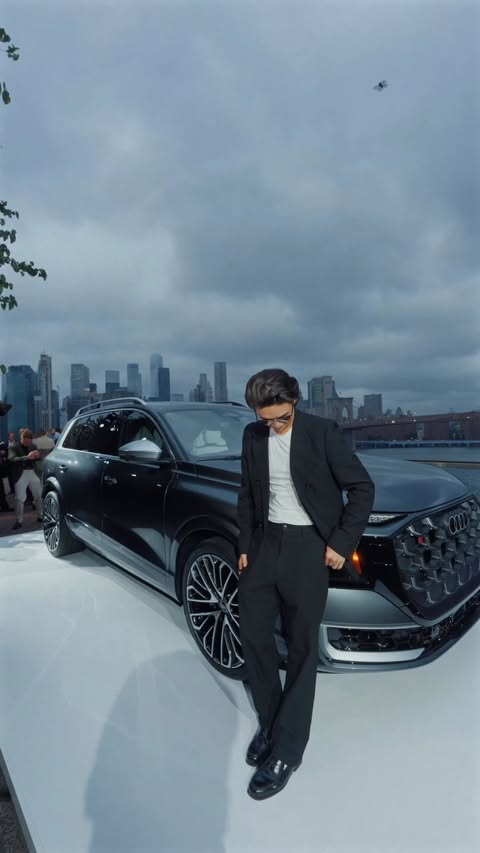 Instagram post by @andyto for Audi. Caption reads: Audi Q9 First Look @AudiUSA #AudiQ9 [...].