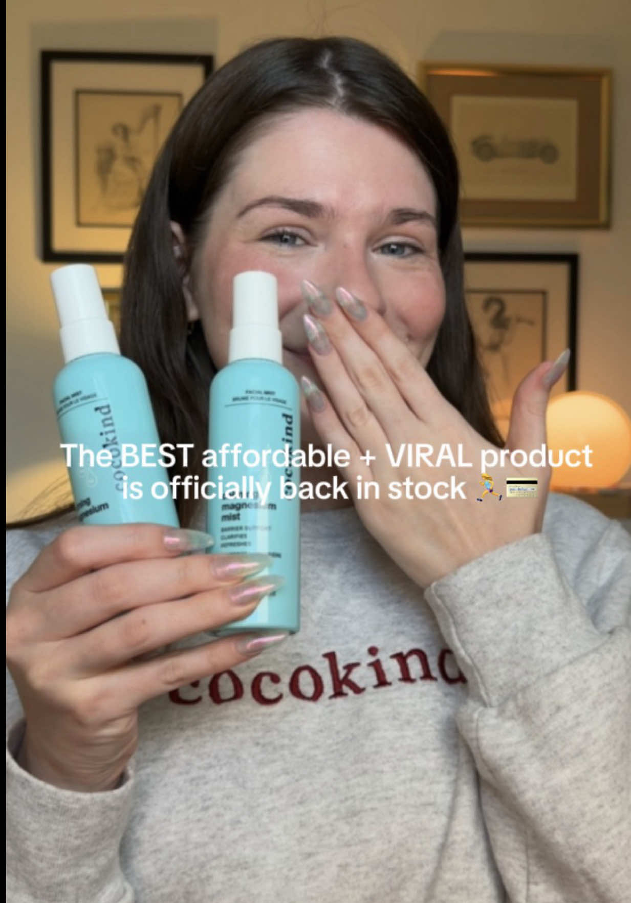 TikTok post by @kileekearns for Cocokind. Caption reads: [...] Besties I screamed when I saw @cocokind....