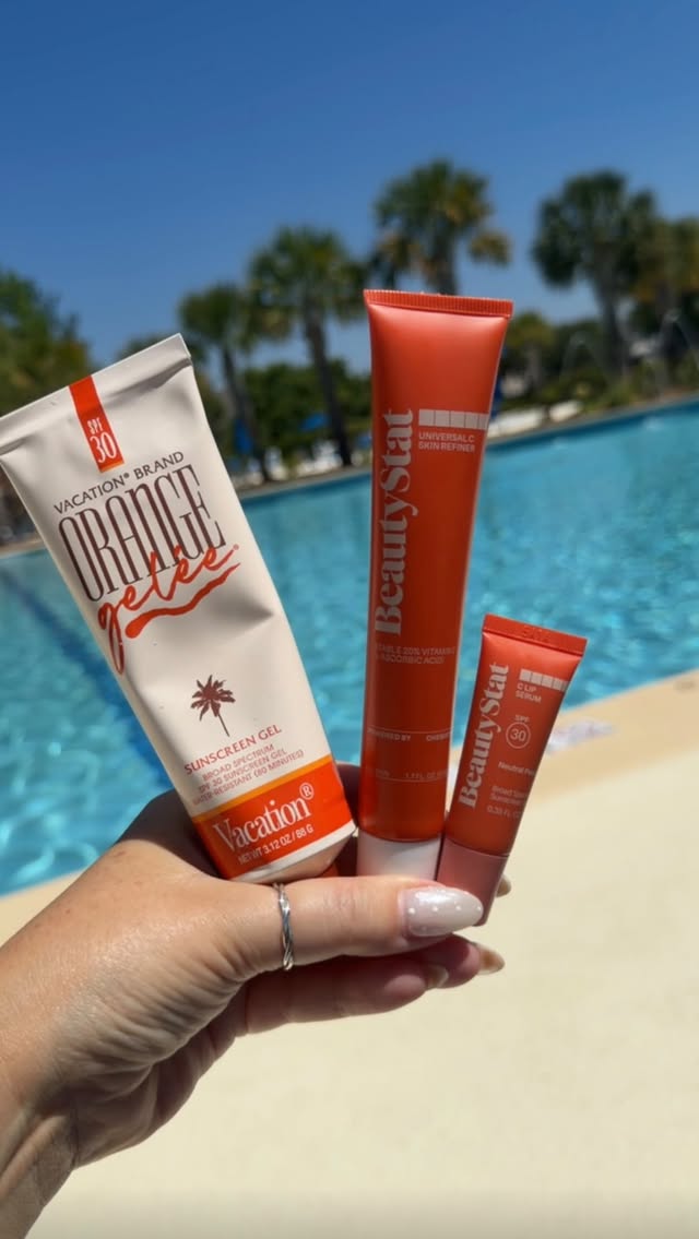 Instagram post by @torileesbeautymix for BeautyStat Cosmetics. Caption reads: When @beautystat and @vacationinc collab, you get....