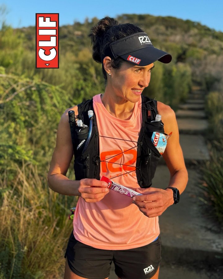 Instagram post by @fitnessraquel for CLIF BAR. Caption reads: [...] views! - Big thanks to @clifbar for....