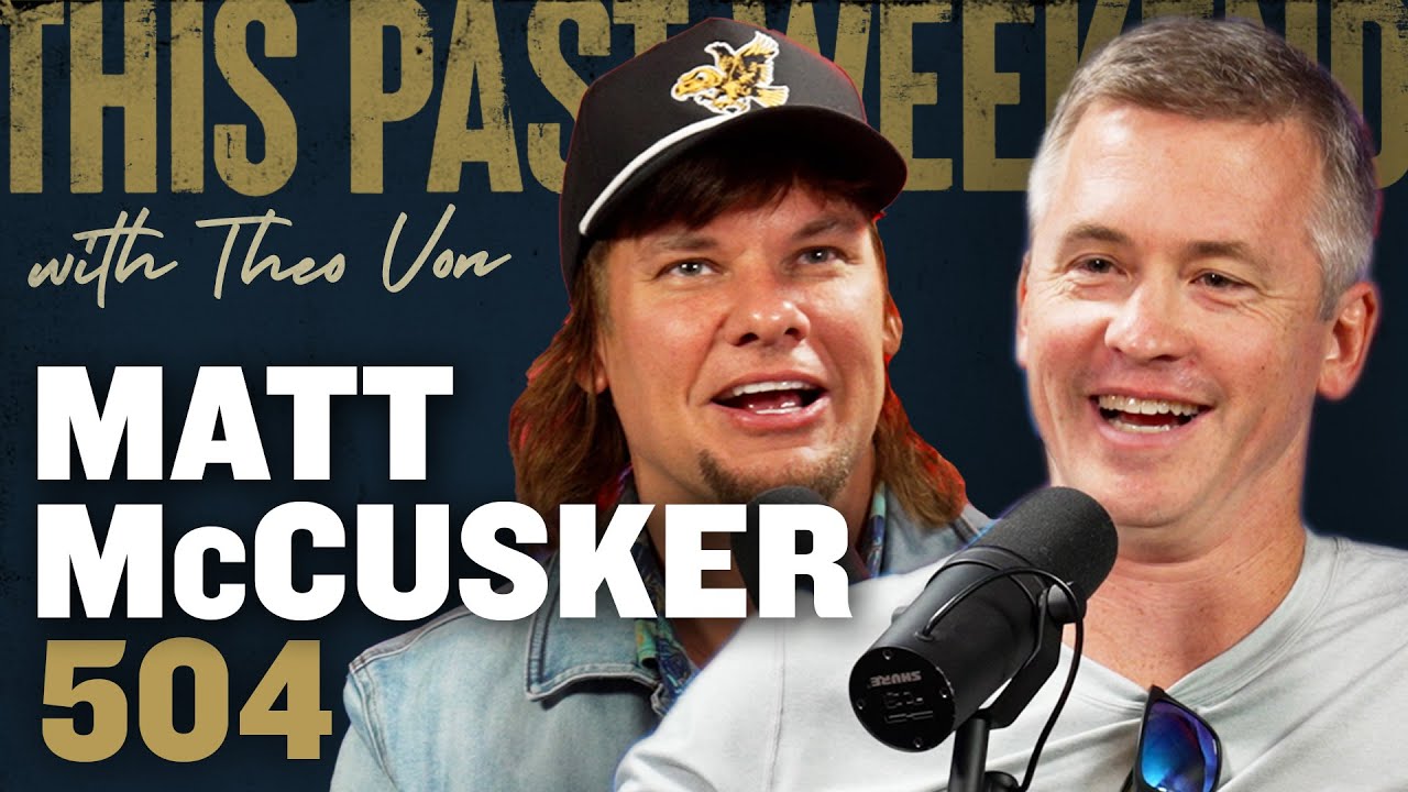 YouTube post by @TheoVon for Babbel. Caption reads: Matt McCusker | This Past Weekend w/ Theo Von .