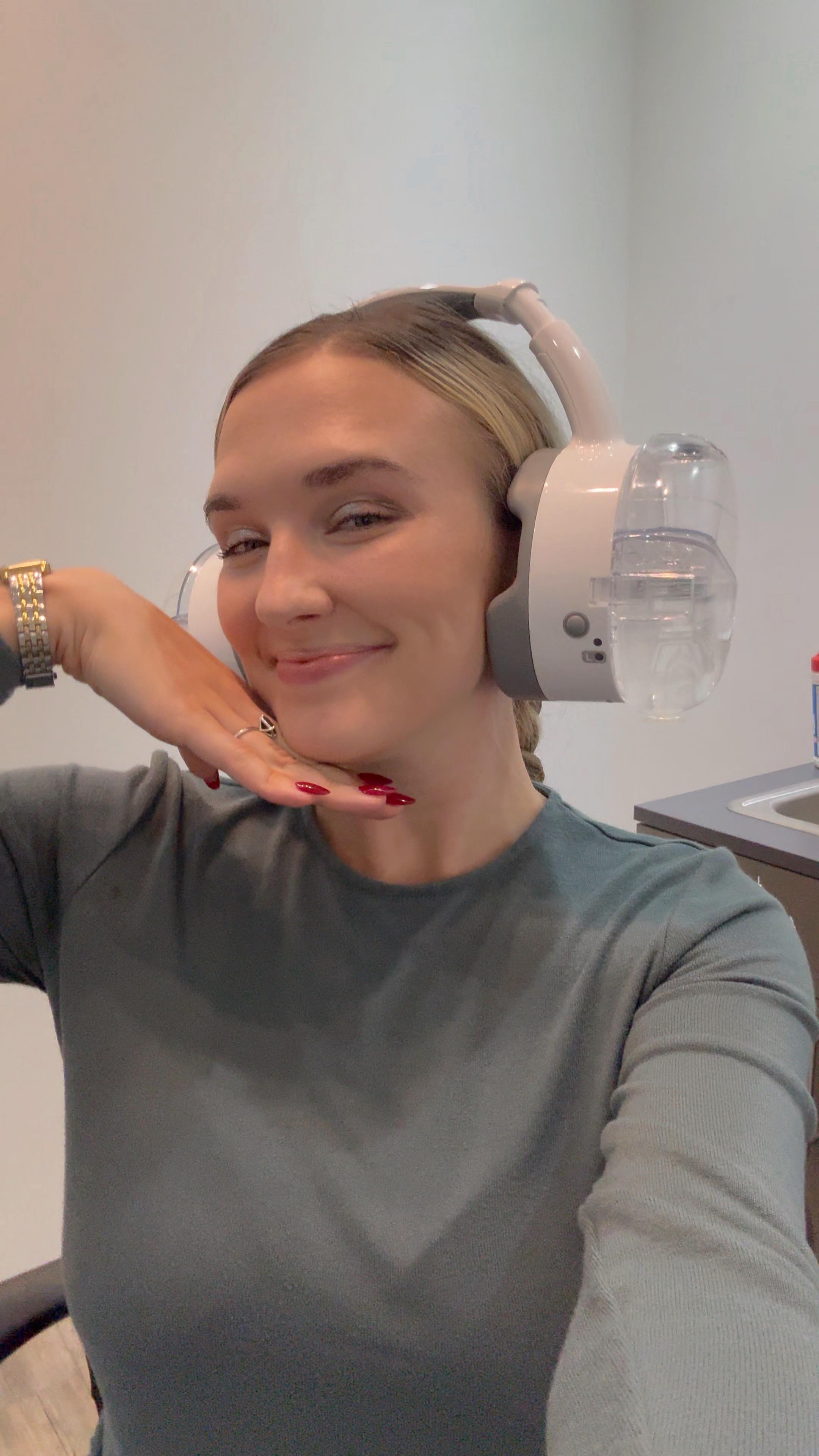 Instagram post by @postcardsfrommicah for OtoSet. Caption reads: [...] in Raleigh featuring the FDA-cleared....