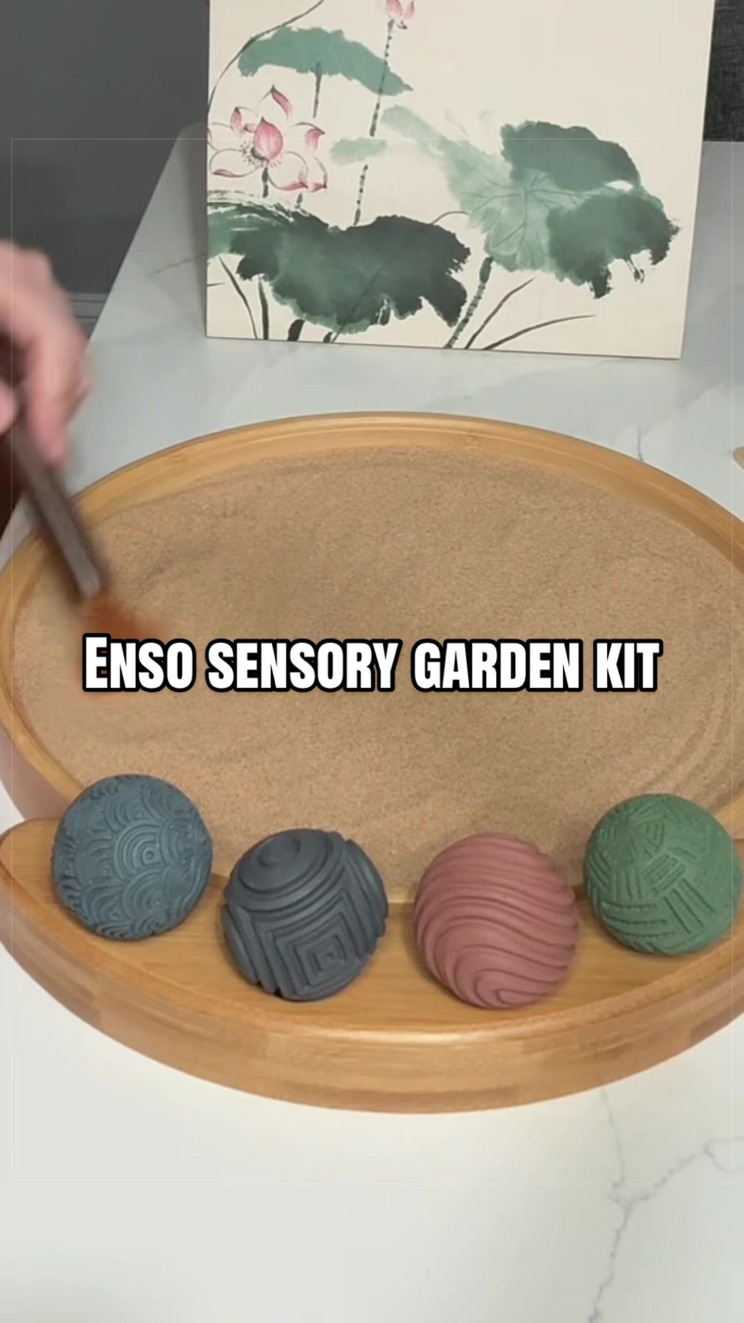 TikTok post by @blonde_n_bored for Enso Sensory. Caption reads: [...] #oddlysatifying #sensory @enso sensory.