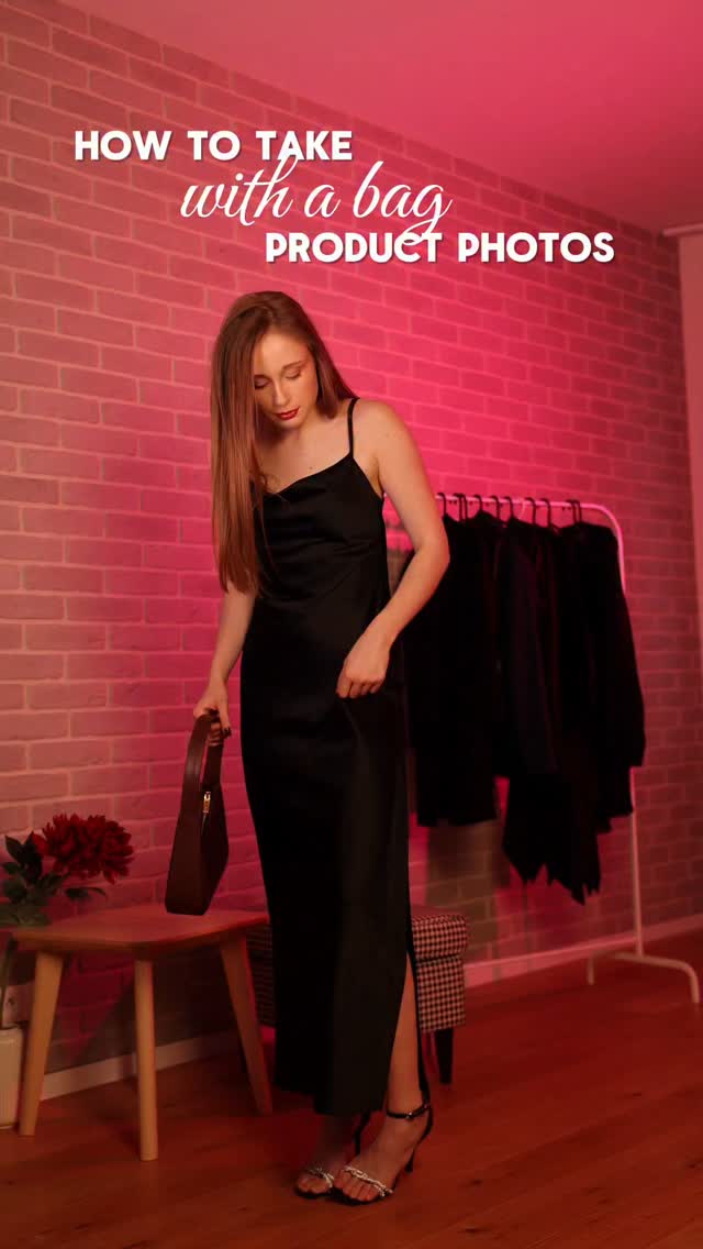 Instagram post by @ttart_photo for Photoroom. Caption reads: You know the struggle:
You have a cute bag to....