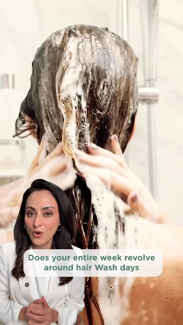 Instagram post by @dr.aanchal.md for Novology. Caption reads: Does your scalp get oily the next day after....