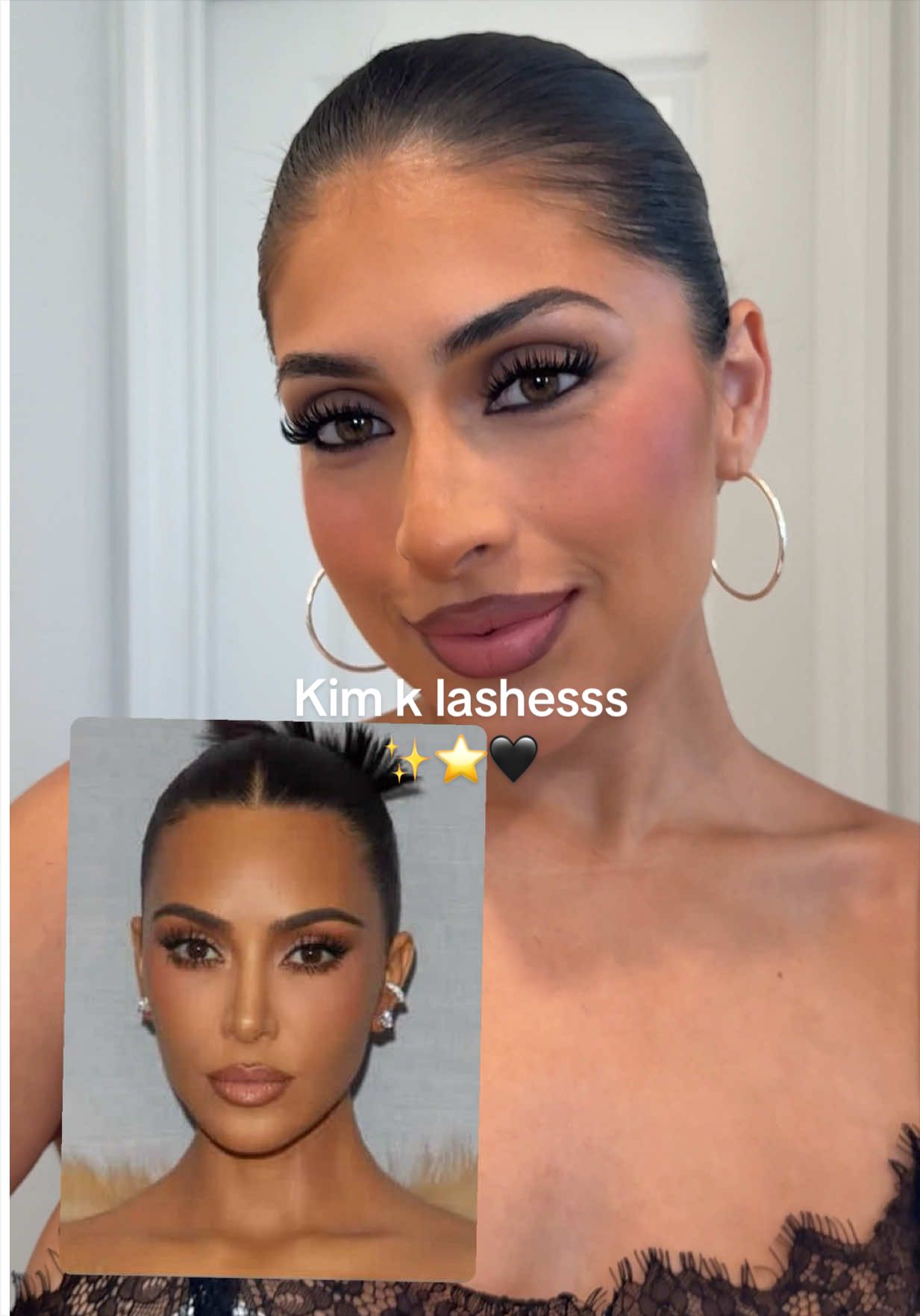 TikTok post by @cynthiamadridx for KEYYOU LASH. Caption reads: The perfect lash for a lil Kim k look @Keyyoulash....
