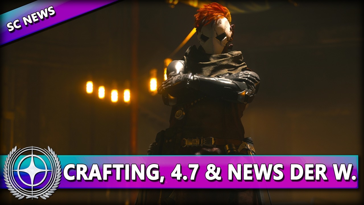 YouTube post by @Knebel_DE for MALIA. Caption reads: CRAFTING, ALPHA 4.7 & NEWS OF THE WEEK ⭐ STAR....