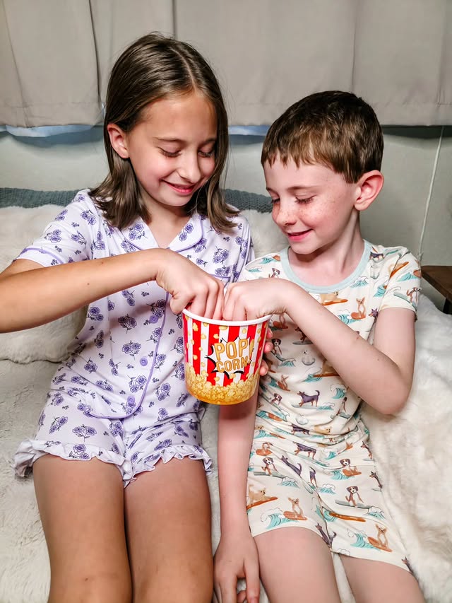 Instagram post by @theclassymamabear for Caden Lane. Caption reads: [...] their adorable jammies from @cadenlane! Not....