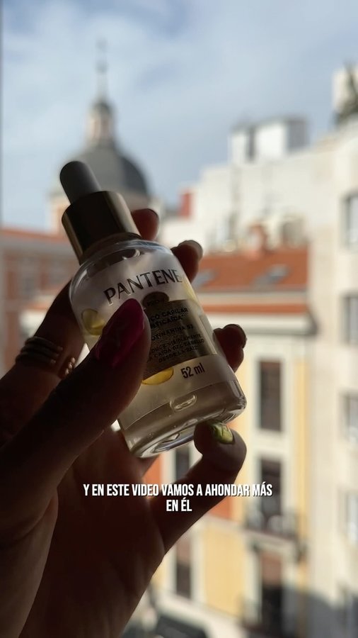 Instagram post by @luisaferss for Pantene México. Caption reads: Todo lo que necesitan saber sobre este tónico....