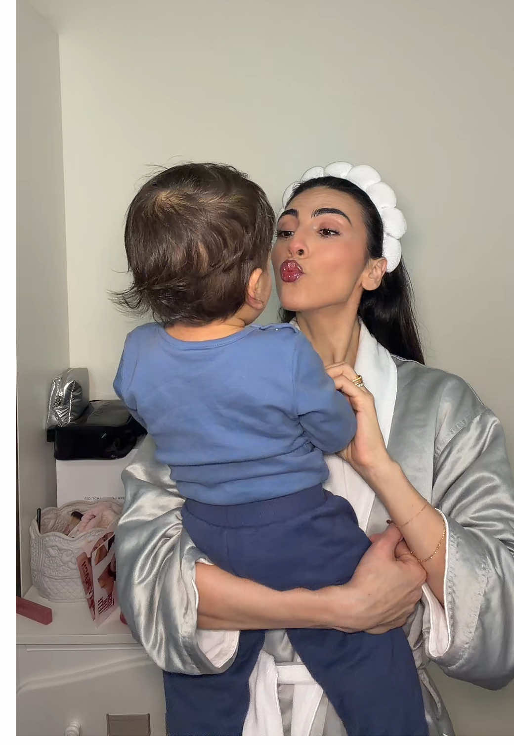 TikTok post by @giuliasalemiofficial for Huda Beauty. Caption reads: GRWM ASMR BABY KIAN EDITION 👶🏻🥹 Love you @Huda....