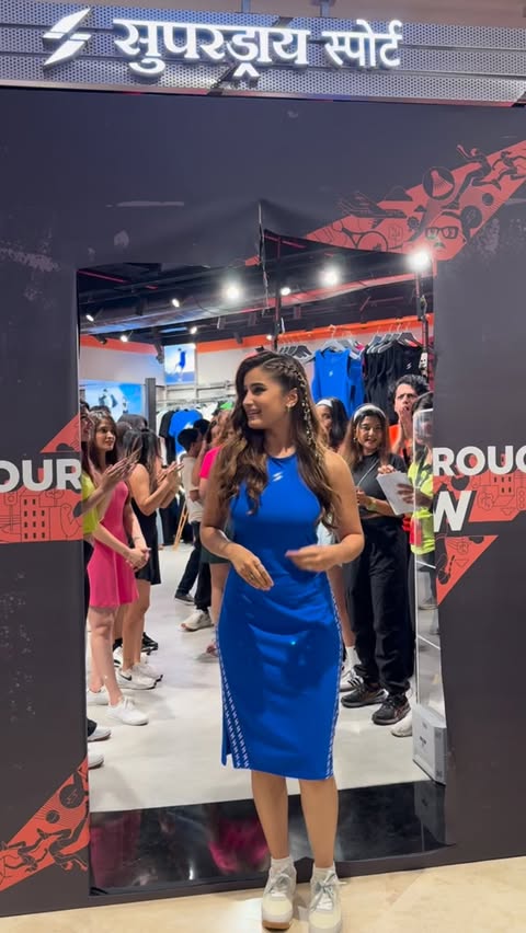 Instagram post by @pallav_paliwal for Superdry. Caption reads: Rasha Thadani spotted at the launch of Superdry....