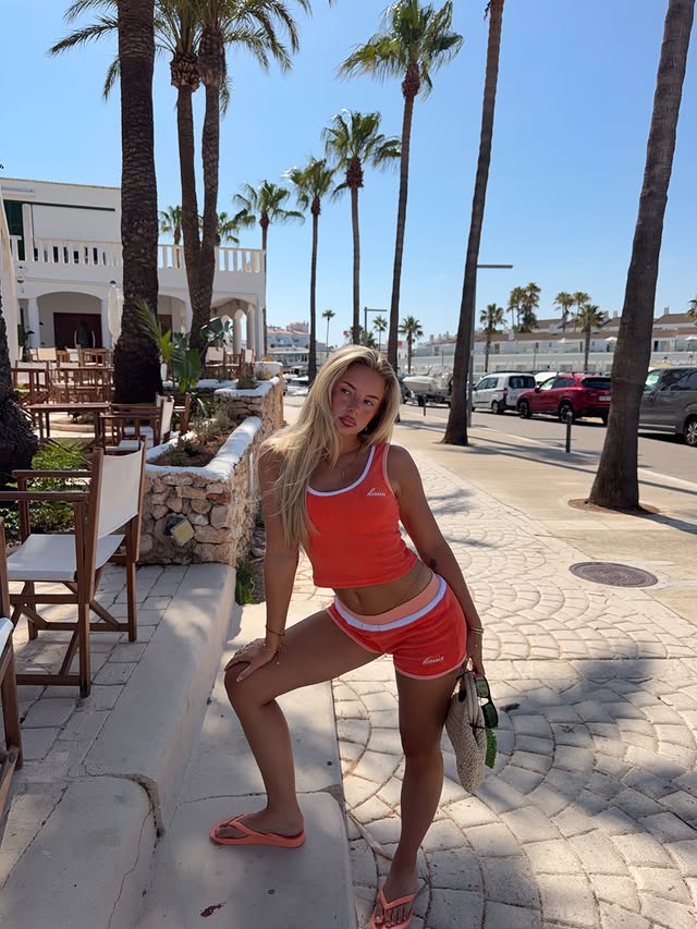 Instagram post by @leilapeacock for KAIIA. Caption reads: It’s a Kaiia summer 🧡🌺 use code LEILAP15 on....