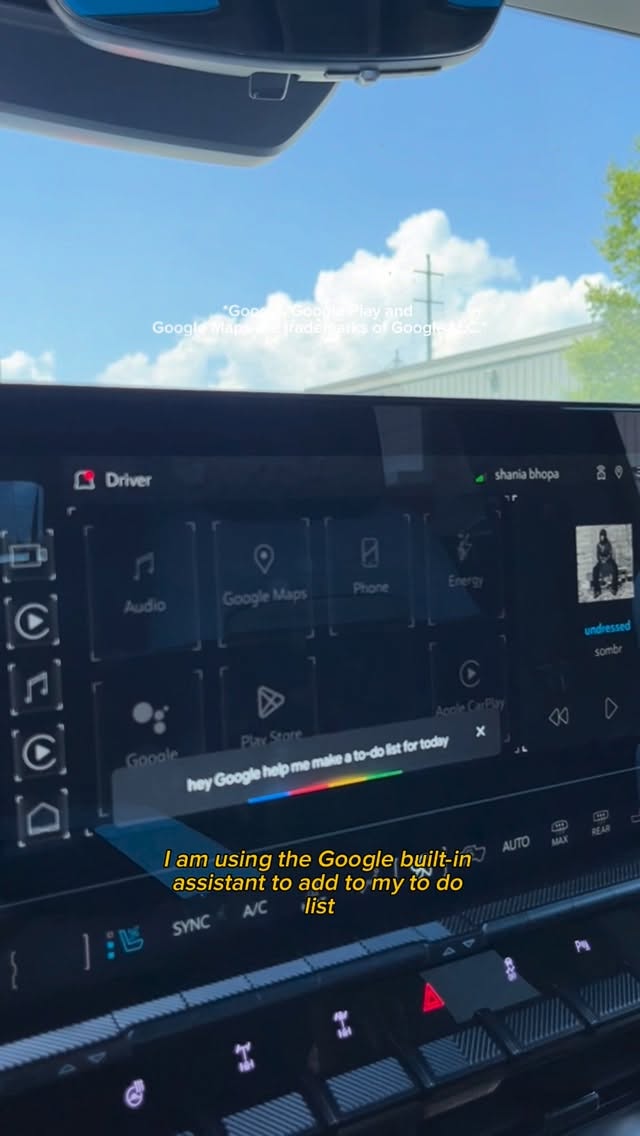 Instagram post by @wellbyshania for OnStar. Caption reads: #Ad The #doitall tool for the days on the road....