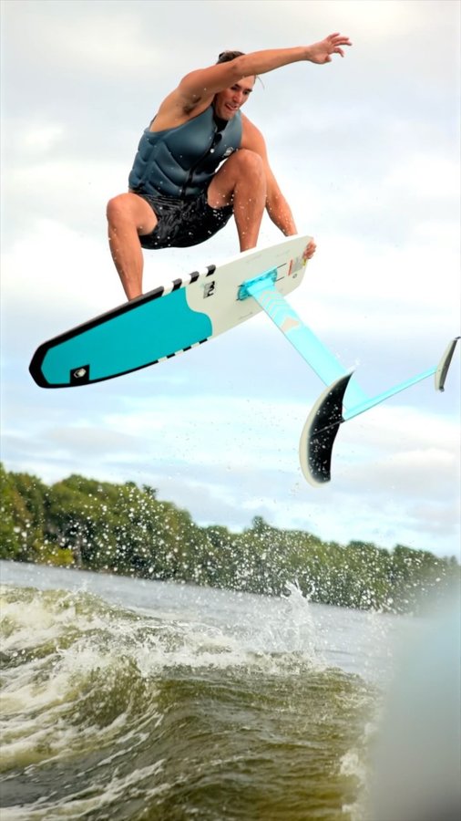 Instagram post by @jakecaster_ for Liquid Force. Caption reads: [...] #wakesurf #wakesurfing #liquidforce....