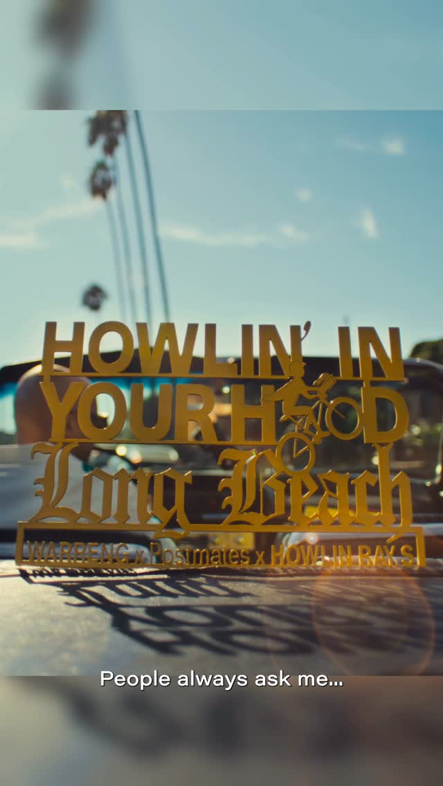 Instagram post by @warreng for Postmates. Caption reads: Long Beach… get ready because @warreng....