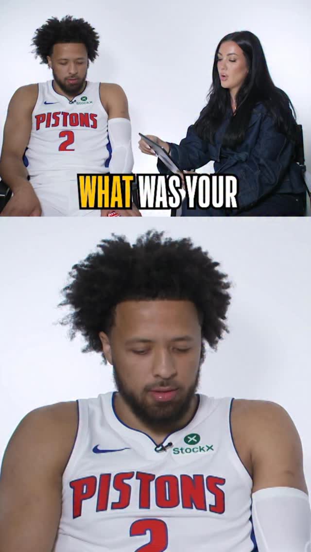 Instagram post by @kjwright for NBA. Caption reads: 🗣️ @cadecunn1ngham’s “Welcome to the NBA moment”....