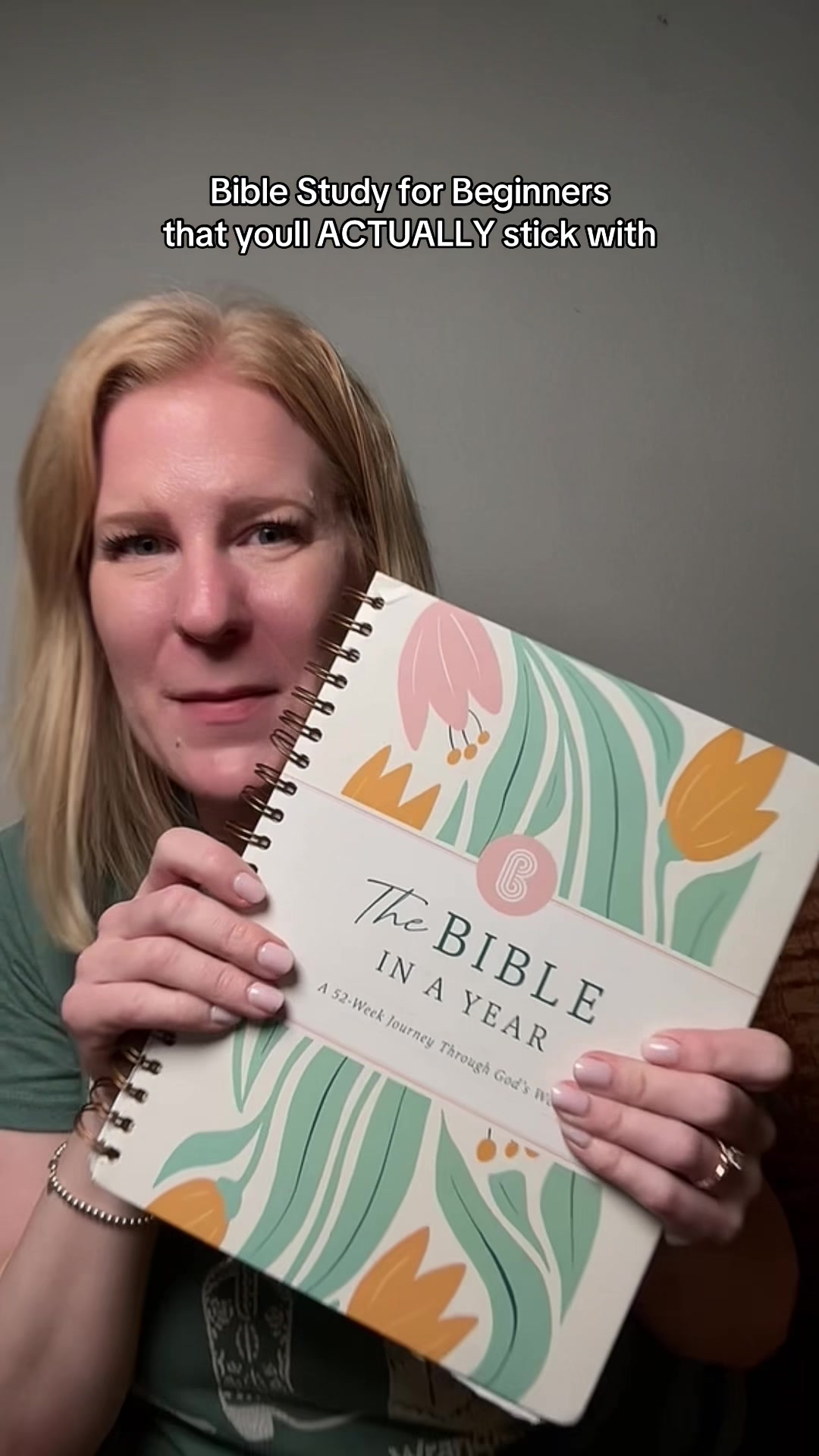 TikTok post by @britty.finds for Spiral Bible. Caption reads: [...] #bibleinayear #christian #bibletok....