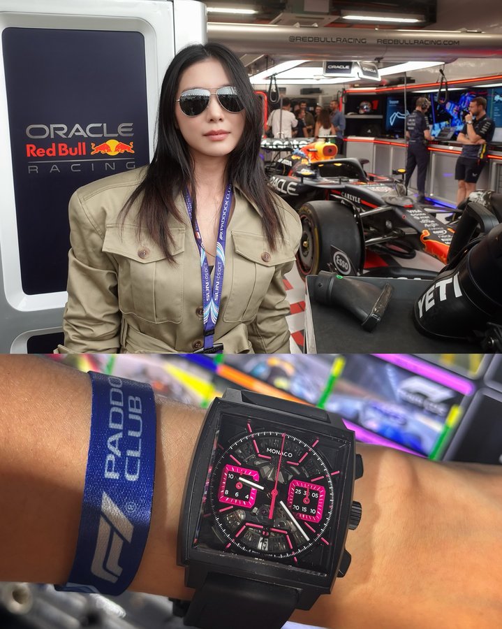 Instagram post by @ferlyngofficial for LVMH. Caption reads: [...] with @TAGHeuer hosted by @LVMH #F1 #Formula1....